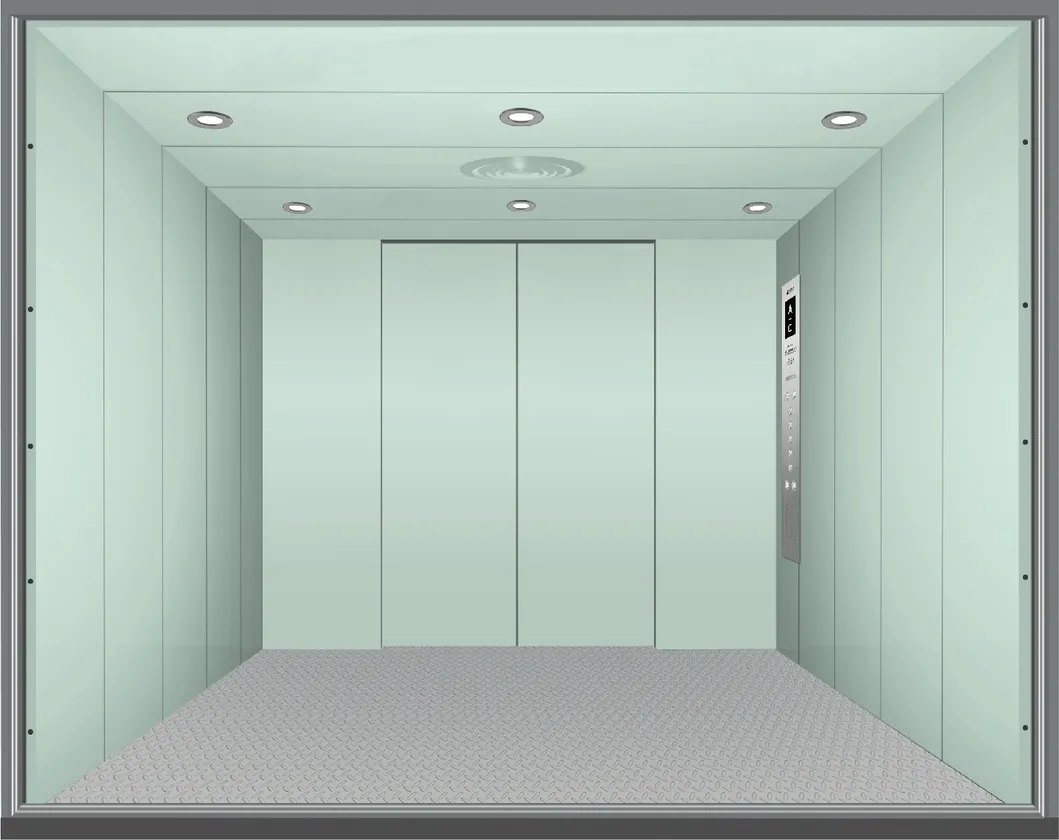 3000kg 2m/S Freight Elevator with 4-Panels Center Opening Door
