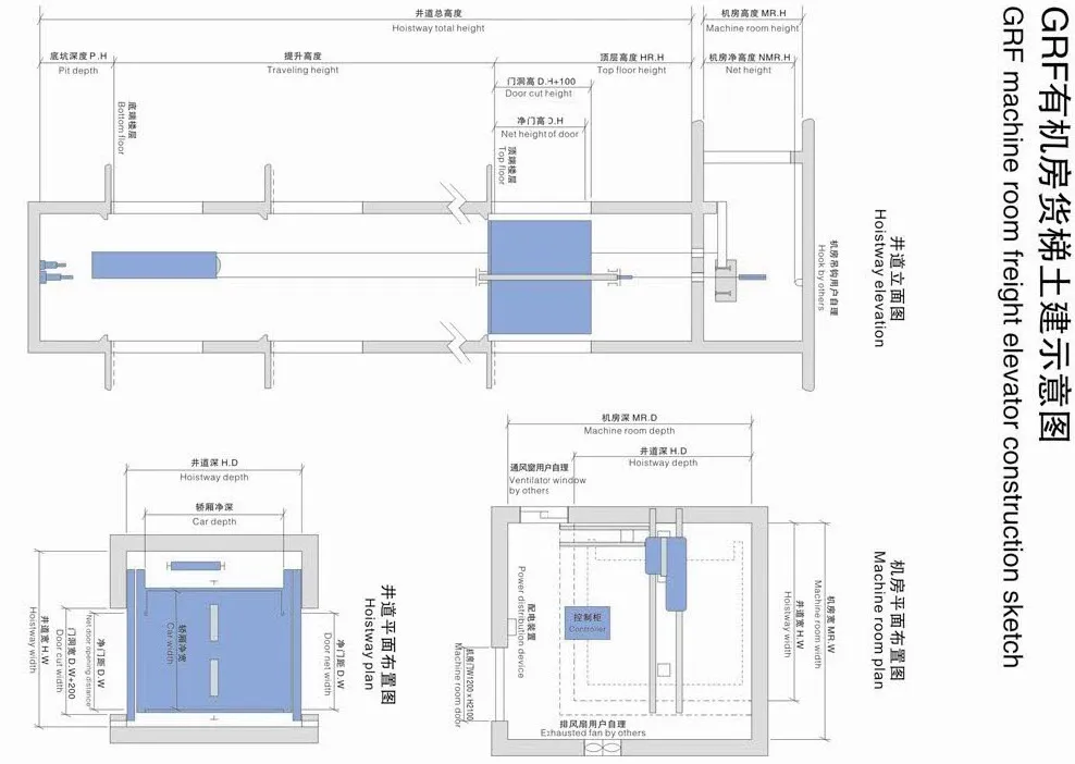 3000kg Goods Elevator with Ard