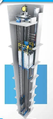 4 Panels Center Opening Door Small Home Lift Elevator