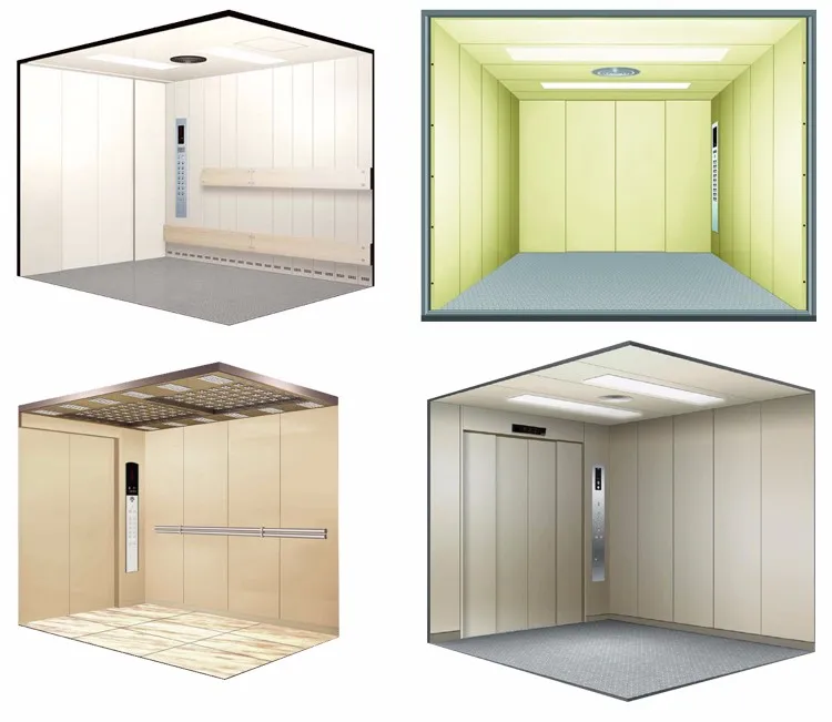 Automatic Opening AC Drive Capacity 1000kg Large Space Freight Elevator for Shopping Mall Use