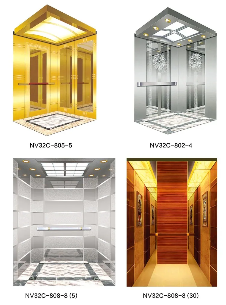 Capacity 1600kg Center Opening High Building Used Residential Passenger Elevator