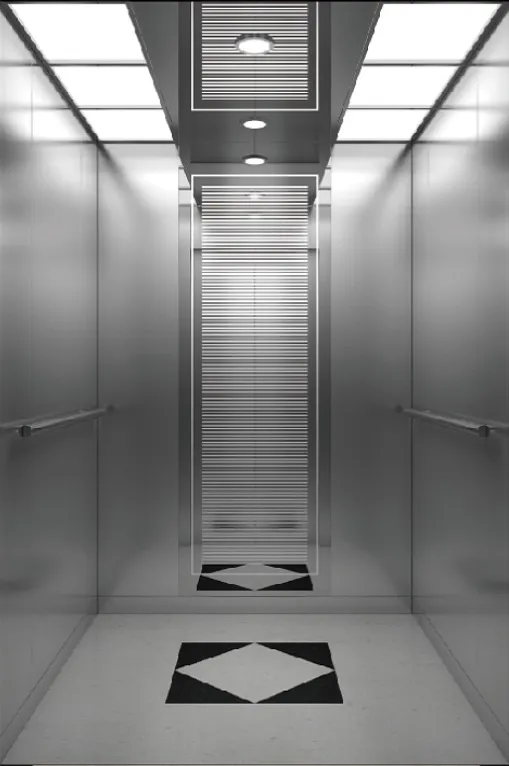 Center Opening Door Push-Button Control Hosting Ningbo Residential Elevator Emac