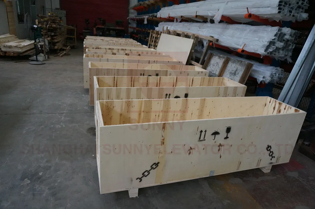 Center Opening Landing Door Device for Passenger Lift