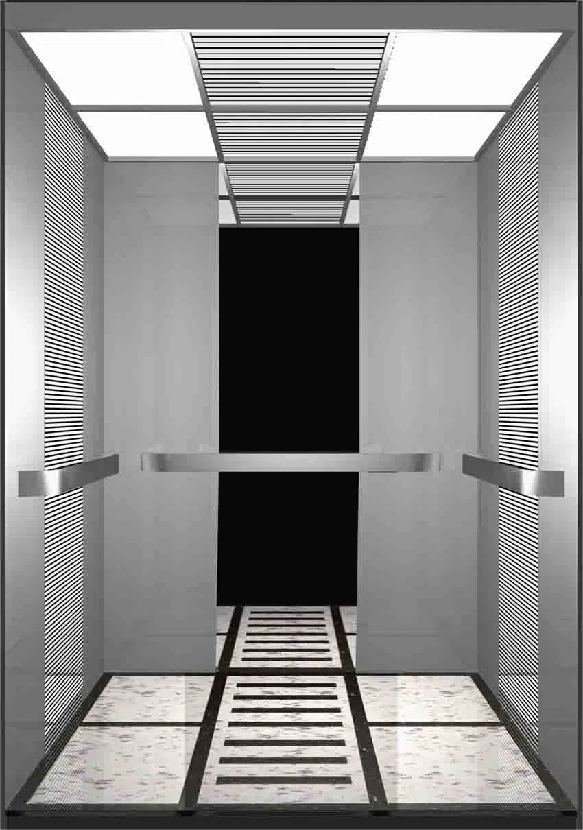 Center Opening Standard Small Machine Room Passenger Elevator