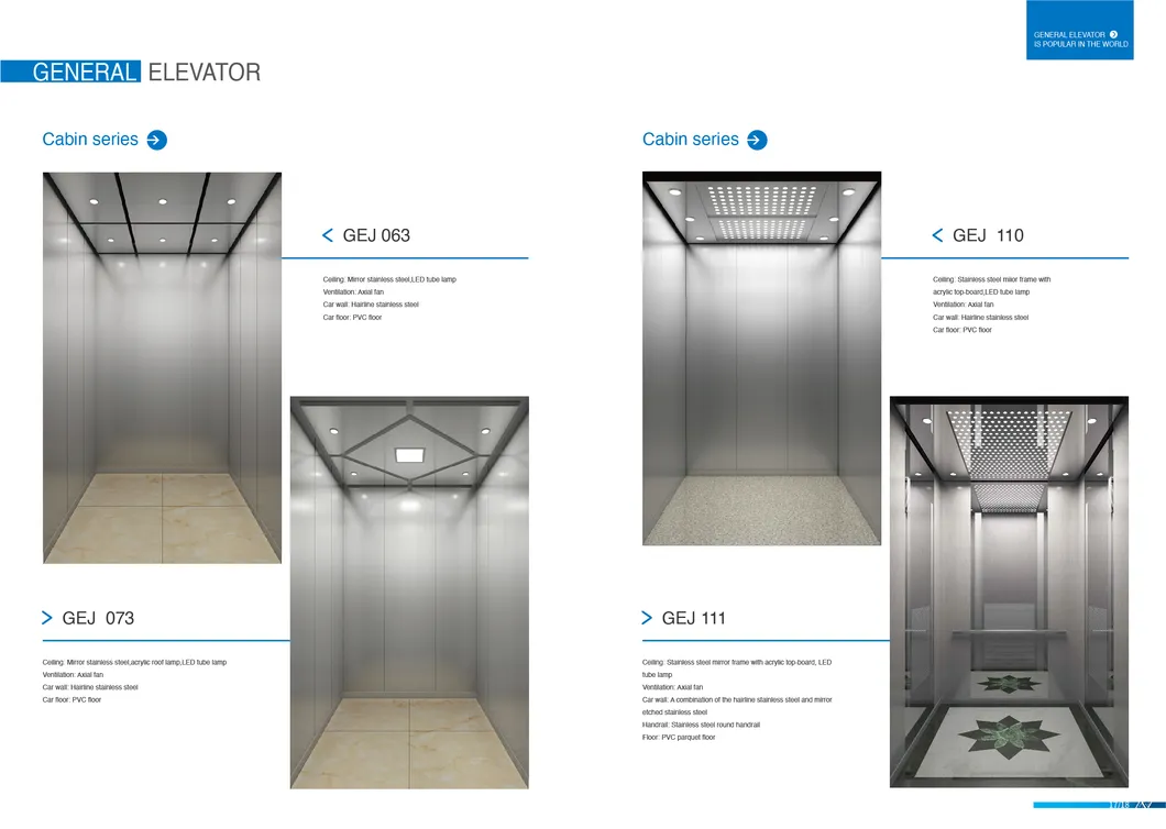 China Wholesale 630kg-1000kg 10 Persons Hydraulic Lift Elevators Passenger Elevator