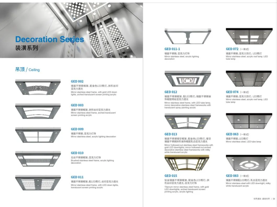 Competitive High Elegant Home Lift Passenger Elevator with 4 Panels Center Opening