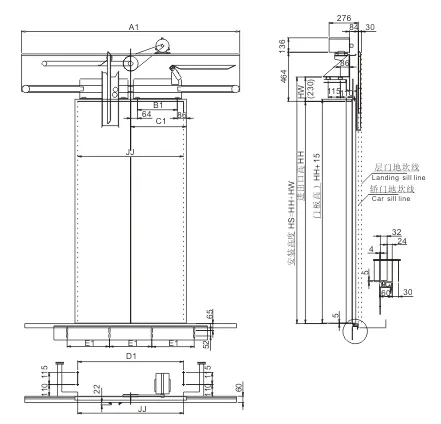 Elevator Center Opening Vvvf Door Operator for Elevator Parts