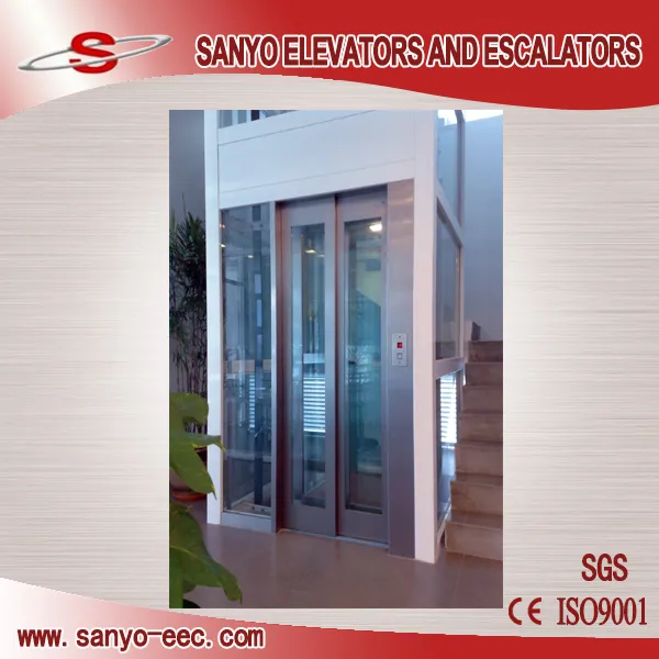 Energy Saving Manual Door Villa Passenger Lift Elevator for Home