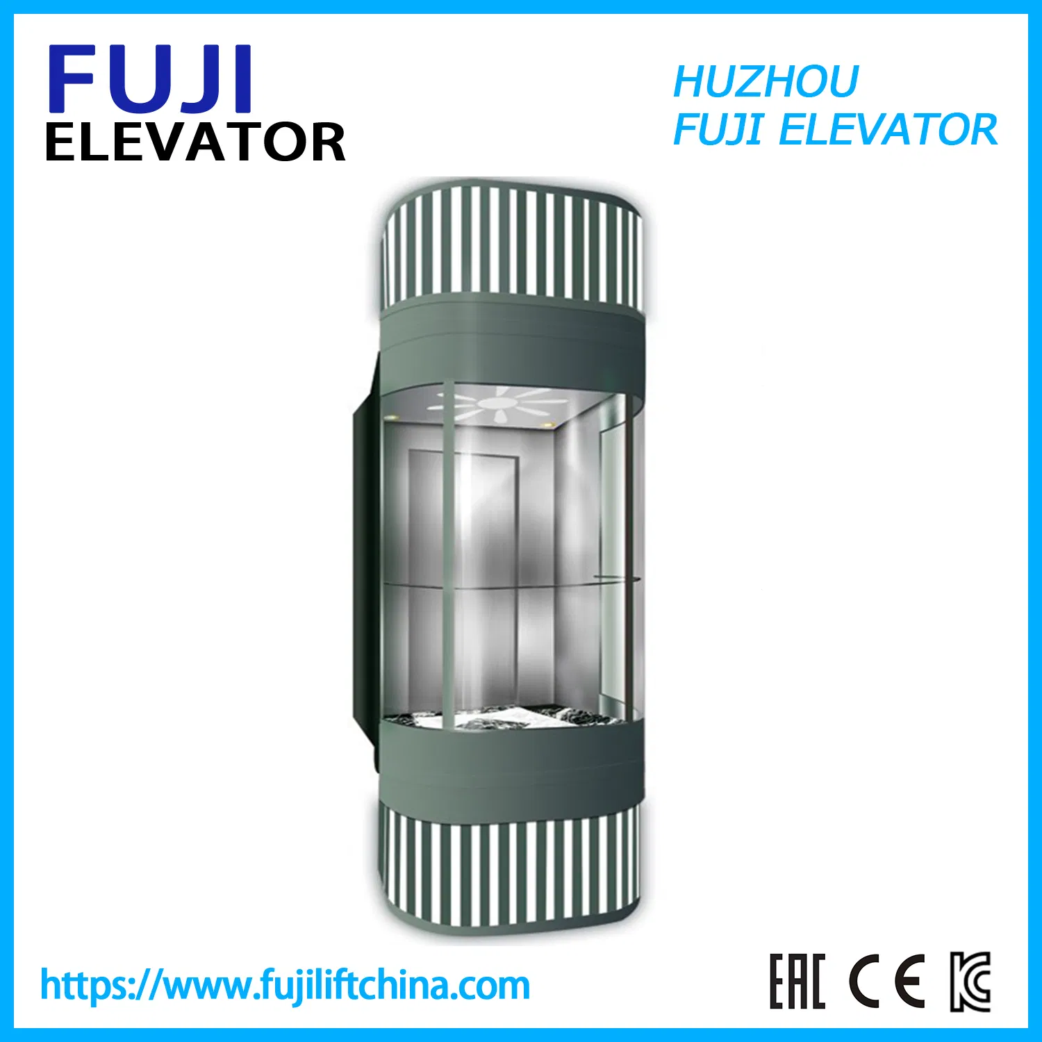 FUJI China Factory Panoramic Residential Sightseeing Elevator Passenger Elevator Home Elevator with Cheap Price Sale