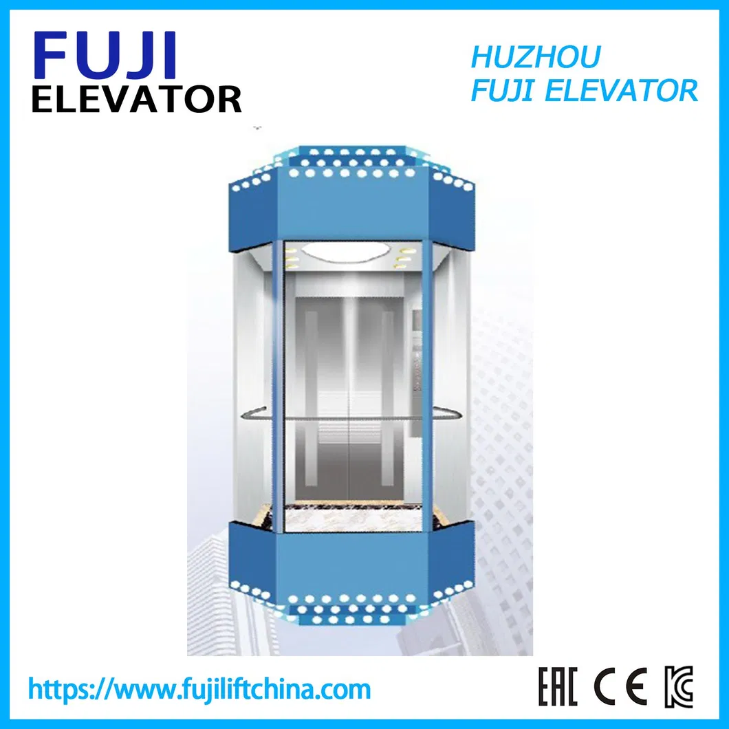 FUJI Sightseeing Elevator Glass Door Small Machine Room