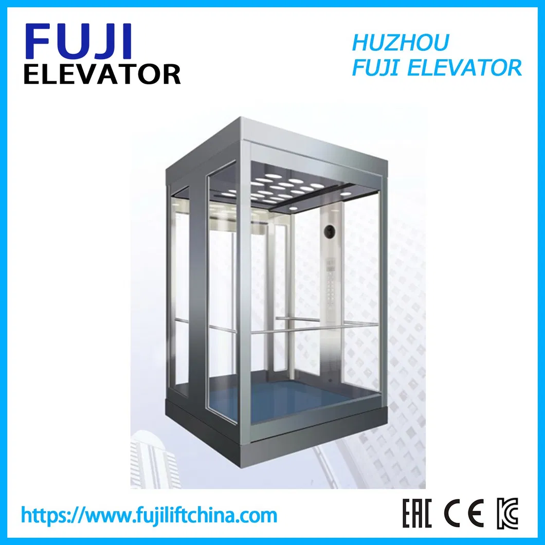 FUJI Sightseeing Elevator Glass Door Small Machine Room