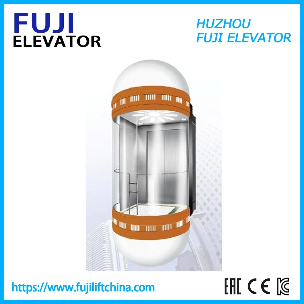 FUJI Sightseeing Elevator Glass Door Small Machine Room