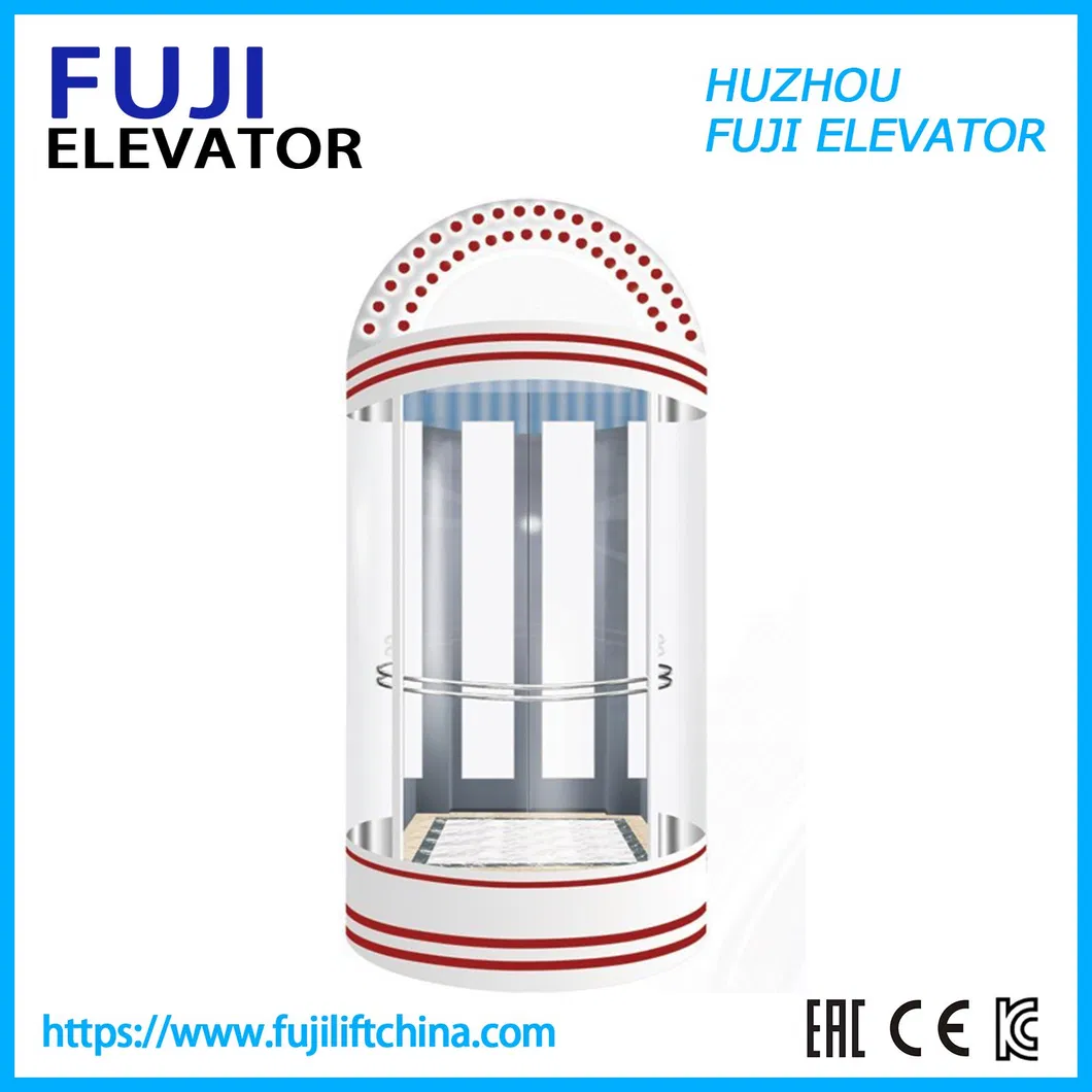 FUJI Sightseeing Elevator Glass Door Small Machine Room