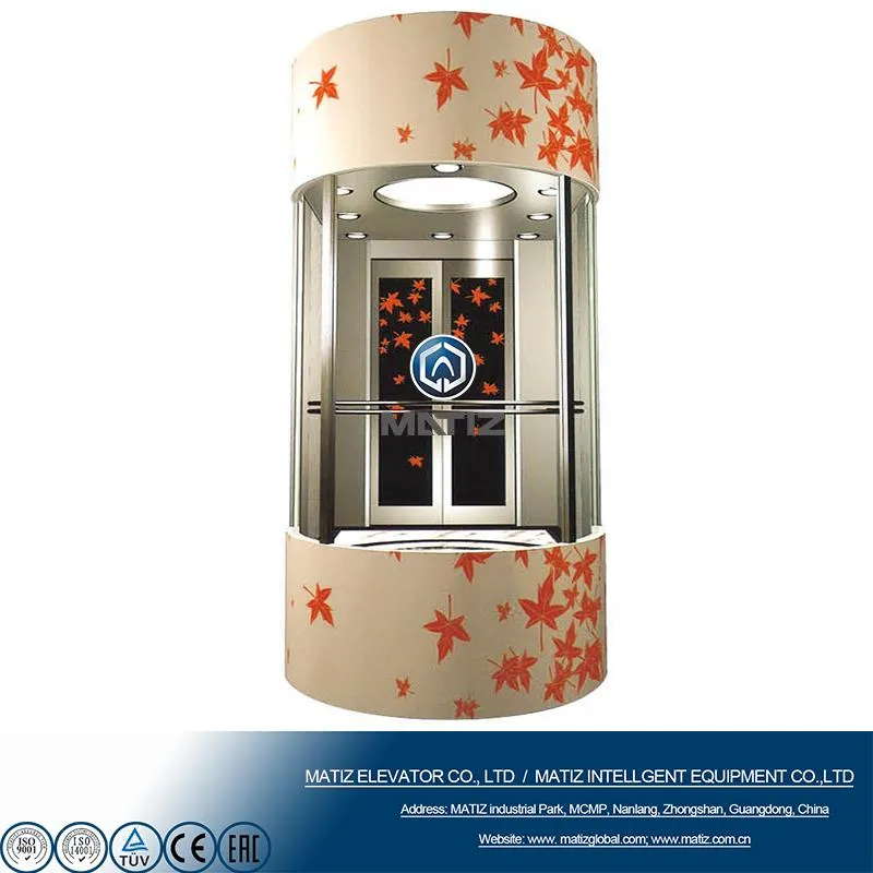 Matiz High Quality Reliable Home Lift Passenger Glass Observation Elevator