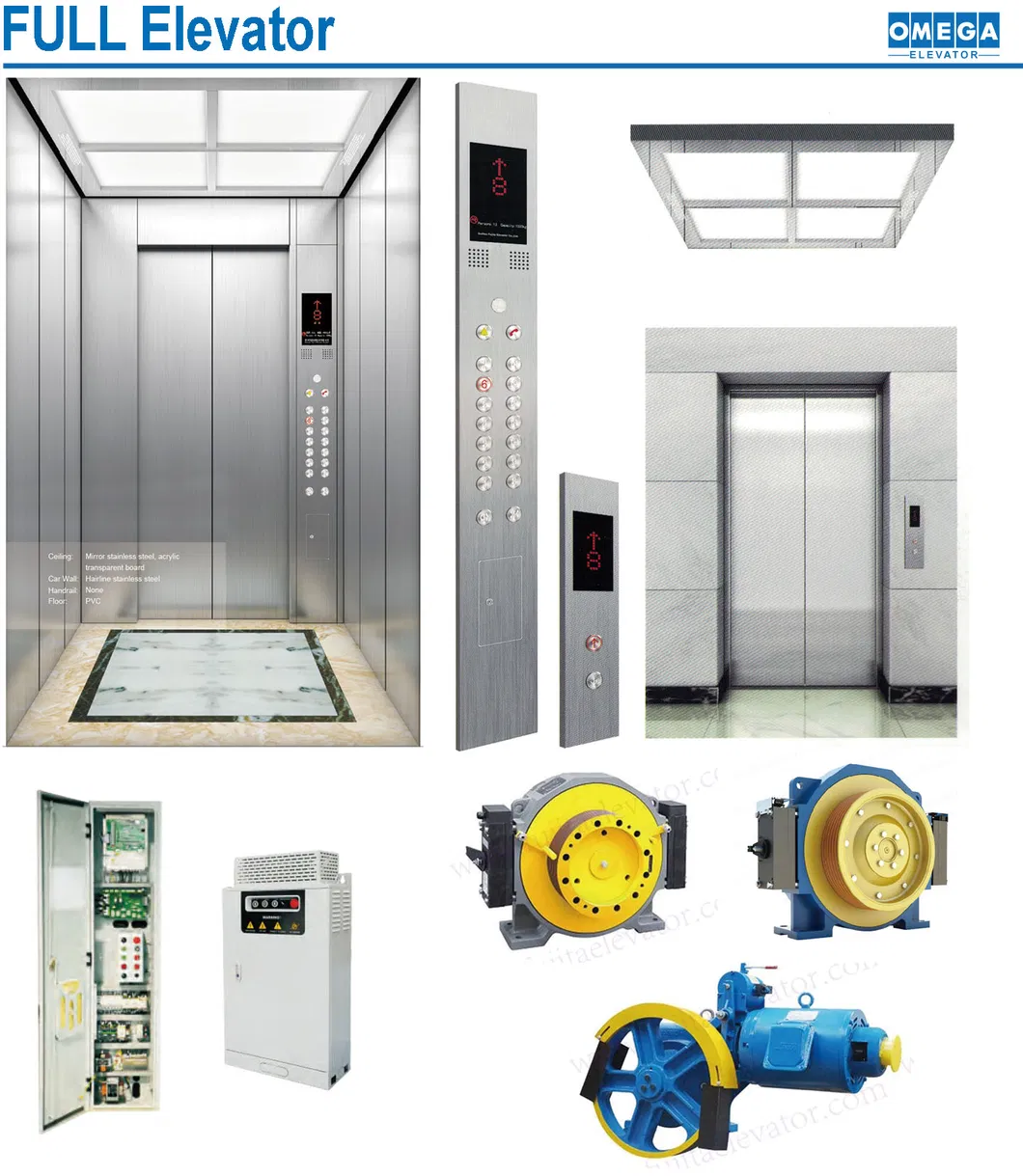 Otis Lift Mirror Etching Passenger Elevator for Machine Room