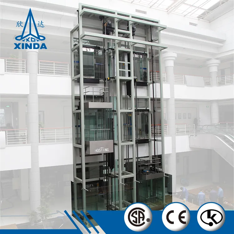 Safety Panoramic Elevator Lift Glass Hoisting Machine