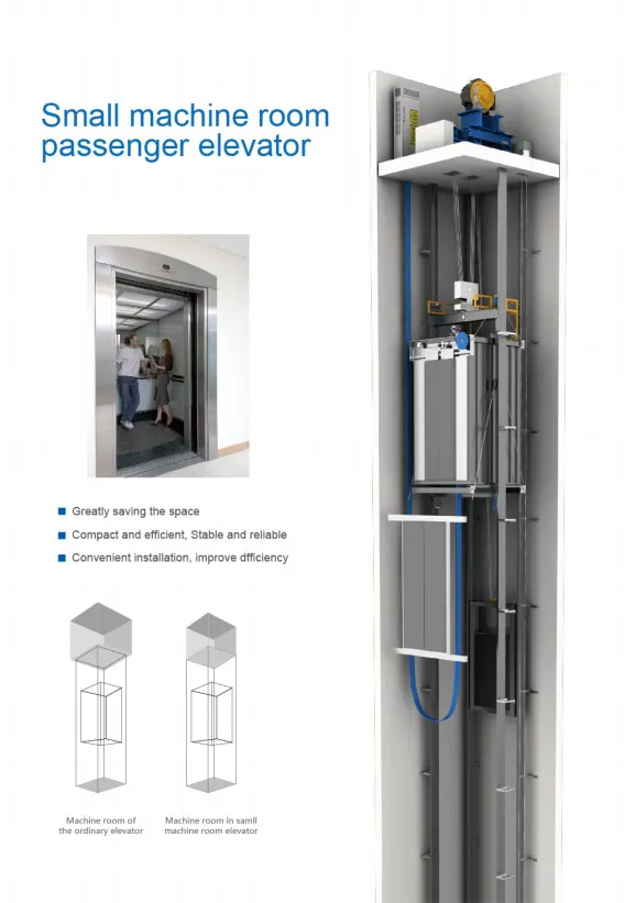Safety Stable Otis Collective Vvvf 0.4m/S Villa Panoramic Freight Elevator with Good Price