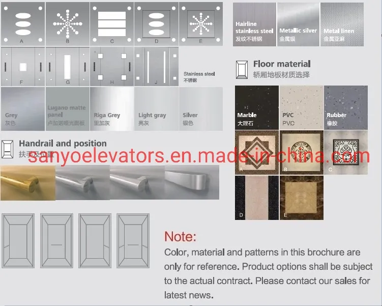 SANYO Top Grade Luxury BIG OPENING DOOR Passenger Elevator House Lift