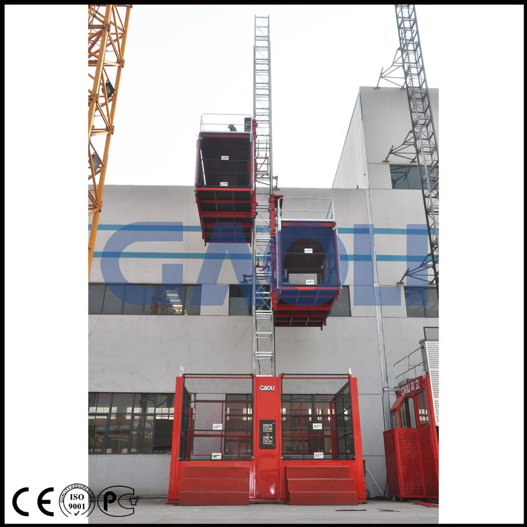 Single Cage Electric Powered Construction Lift with Ce