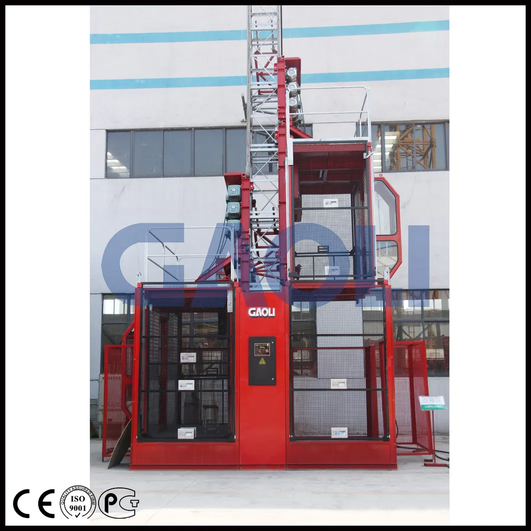 Single Cage Electric Powered Construction Lift with Ce