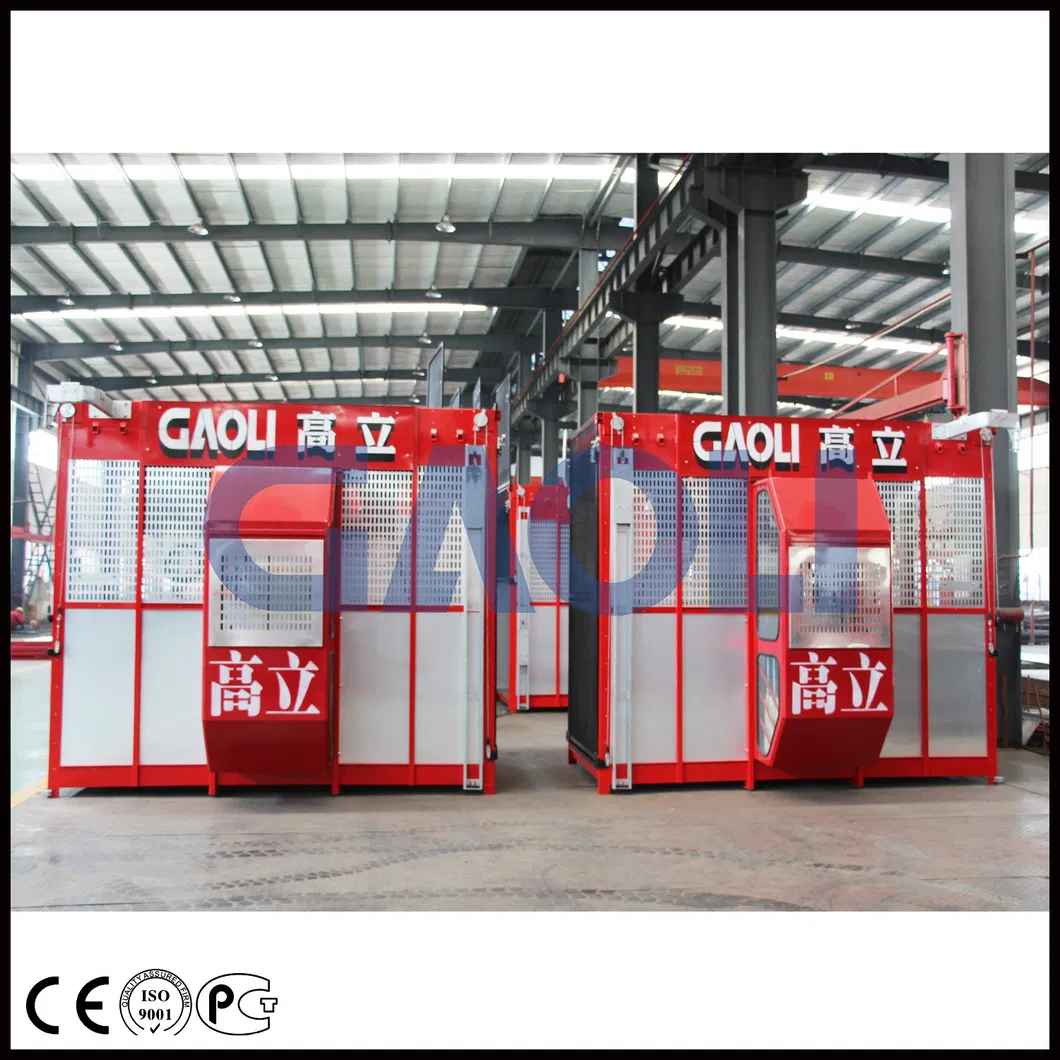 Single Cage Electric Powered Construction Lift with Ce