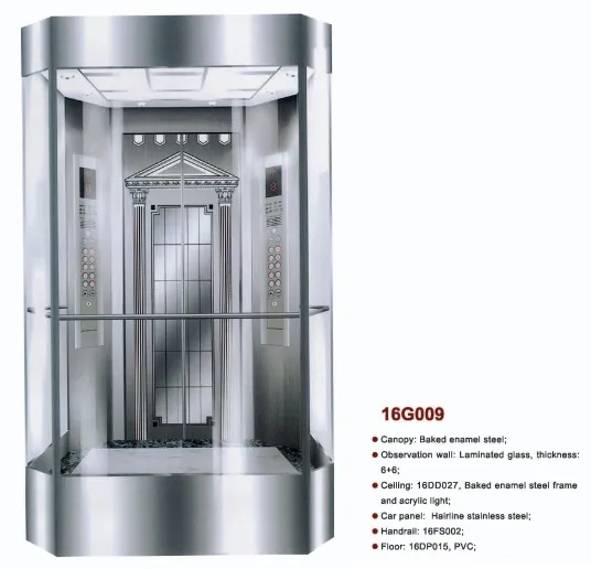 Syney First Choice Semi Rhombus Glass Capsule Elevator for Malls