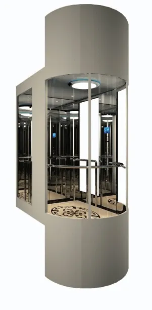 Syney First Choice Semi Rhombus Glass Capsule Elevator for Malls