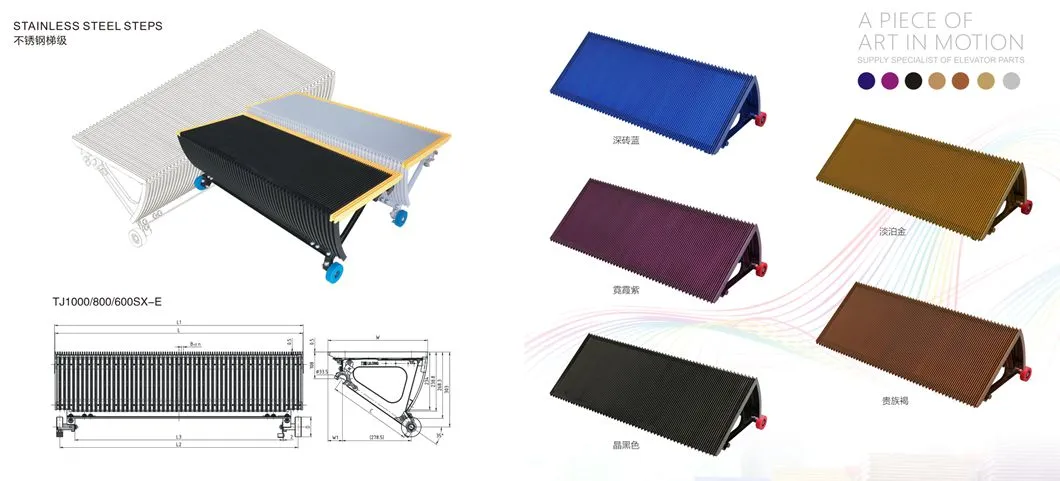 Top Class Manufacturer of Stainless Steel Escalator Step Moving Walk