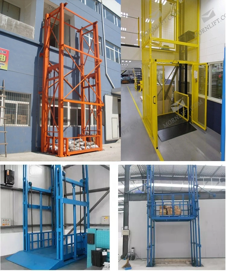 Warehouse Wall Mounted Goods Lift Guide Rail Hydraulic Small Cargo Lift Platform Freight Elevator Cargo Elevator